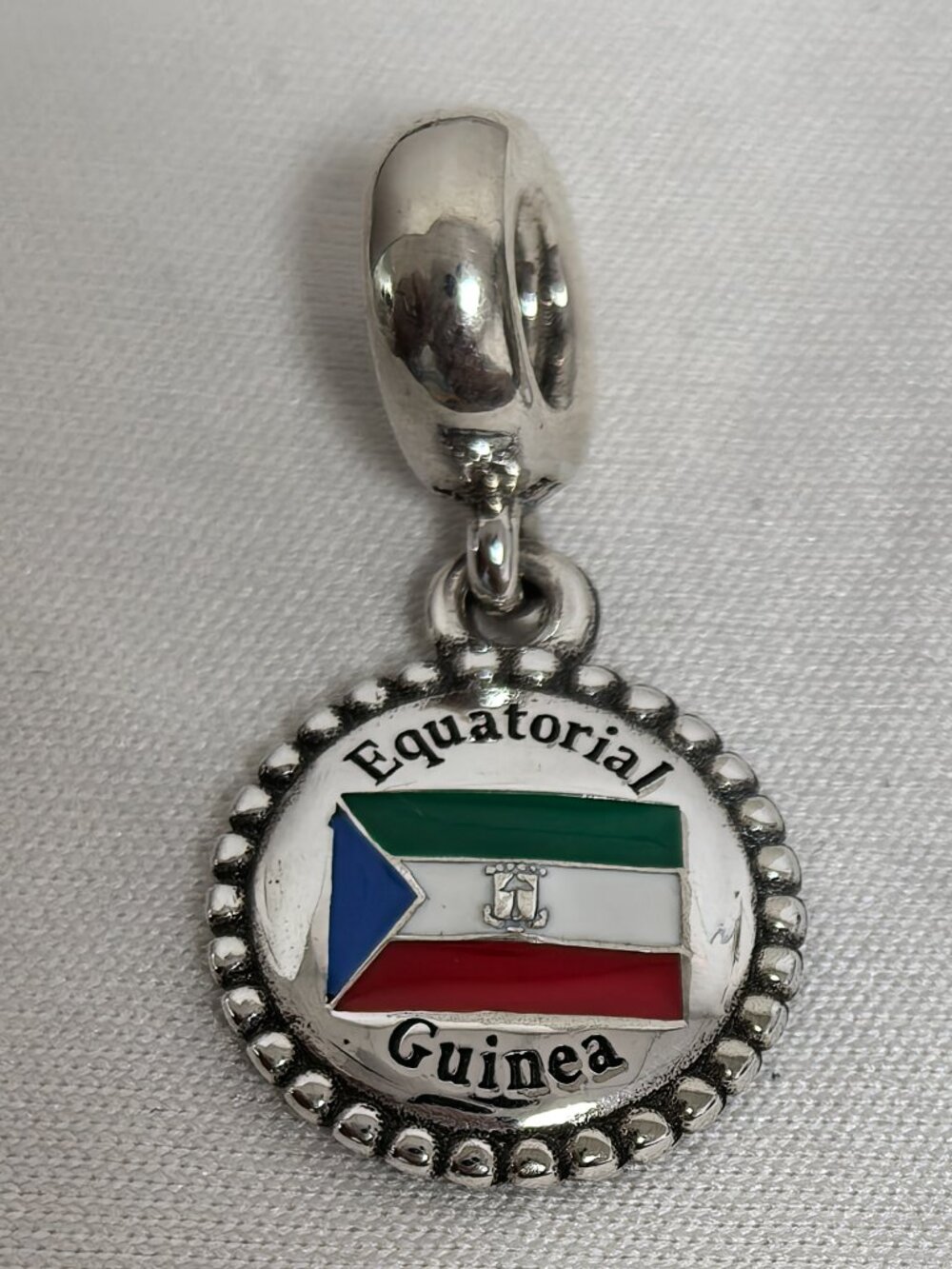 Pandora Equatorial Guinea Exclusive Dangle Charm, S925 Silver Jewelry